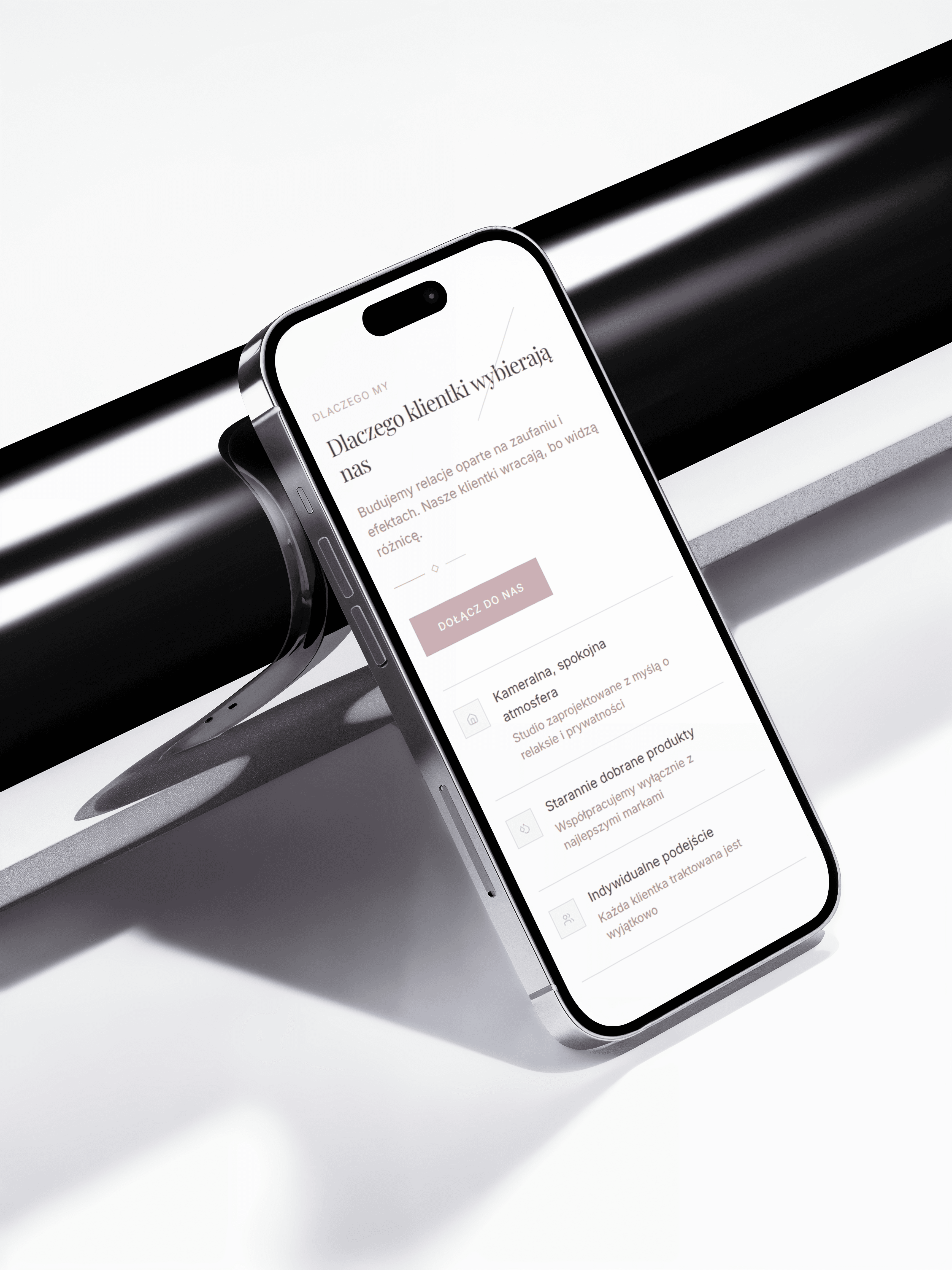 Strona internetowa dla studia beauty